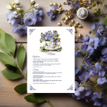 Menu Futuro Disco Comum Noite Primrose Casamento Floral<br><div class="desc">O crepúsculo futuro é a cor de tendência para 2025. Este futuro menu de casamento temático é personalizável para suas especificações de evento. Quando se dá primatas noturnos,  simboliza boas memórias entre as duas pessoas. Também está ligada ao amor jovem e pode significar "Não posso viver sem ti".</div>