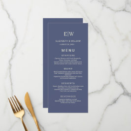 Menu Futuro Simples Elegante com Casamento Monograma