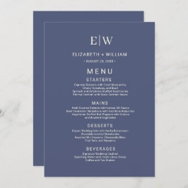 Menu Futuro Simples Elegante com Casamento Monograma