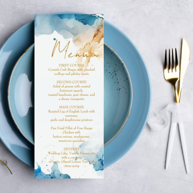 Menu Gala AZURE Marble Dreams (Criador carregado)