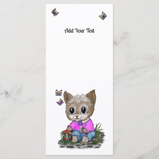 Menu Gato de Gato e Borboleta (Frente)