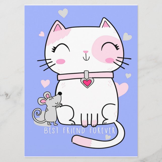 Menu Gato E Rato Melhores Amigos, Gato De Gatinho Engra (Frente)