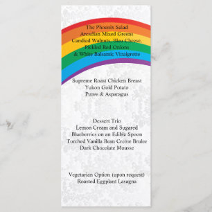 Menu Gay de Casamento Rainbow