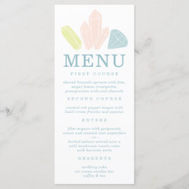 Menu Gem Stones Casamento Verde Pastel