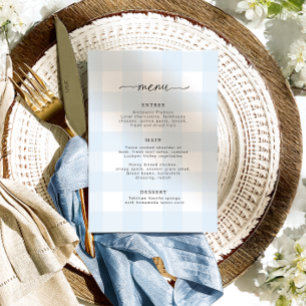 Menu Gingham Azul