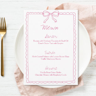 Menu Girly Hand Drawn Arco Elegante Vintage Rico De Amo