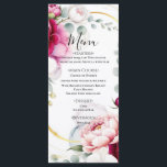 Menu Gold Halo Garden Peonies & Orchids Floral Wedding<br><div class="desc">Menu. Matching items in this design are available.</div>