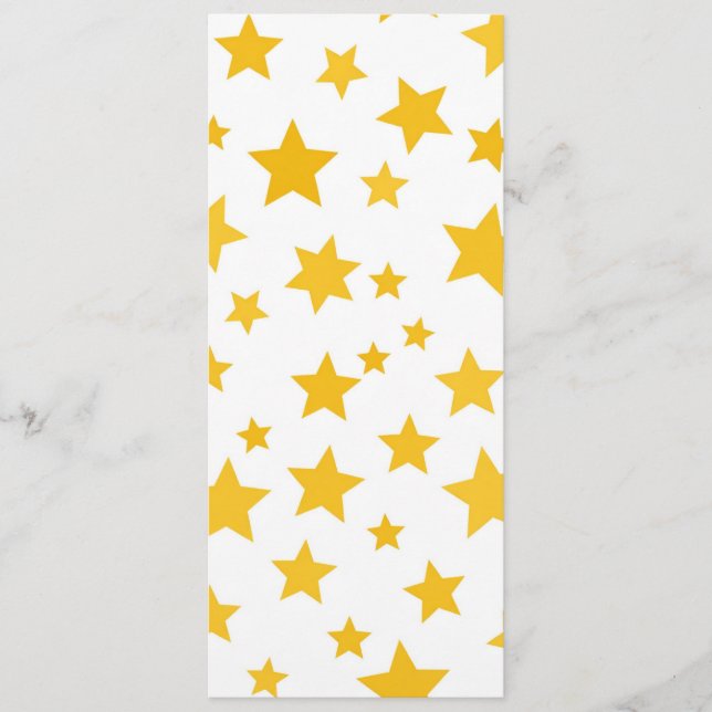 Menu gold stars on white background (Frente)