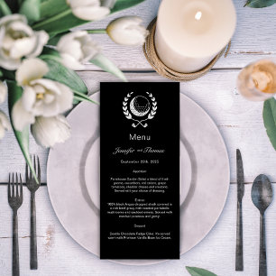 Menu Golf Themed Formal Weding