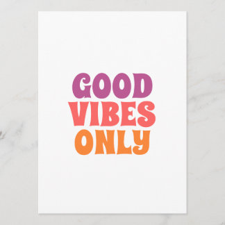 Menu Good Vibes Only Typography Wall Art