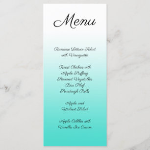 Menu Gradiente Turquesa Minimalista