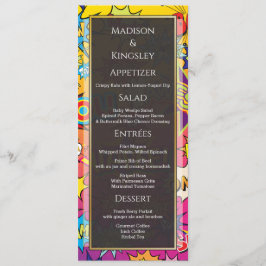 Menu Grafite De Casamento Com Bocas De Pop 💥 Arte 🎨 F