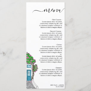 Menu Grécia de Destino de Casamento Ilha Grega