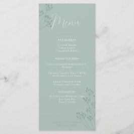 Menu Green Chic Boho Green Wedding