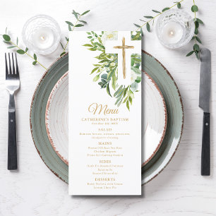 Menu Greenerescência Floral Cruz Botânica Elegante Bati