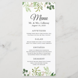 Menu Greenery Eucalyptus Deixa Casamento Chic Elegante