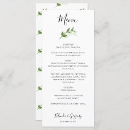 Menu Greenery Garden Deixa Casamento de Quadros