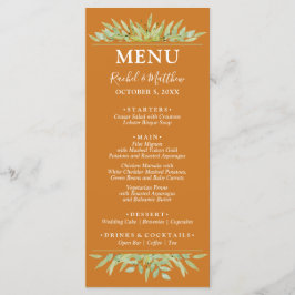 Menu Greenery no Casamento outono Ochre