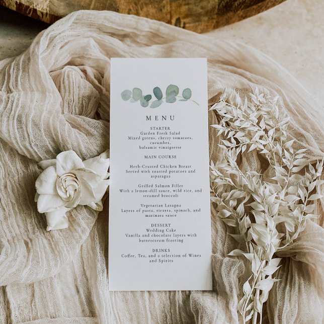 Menu Greenery Wedding (Criador carregado)