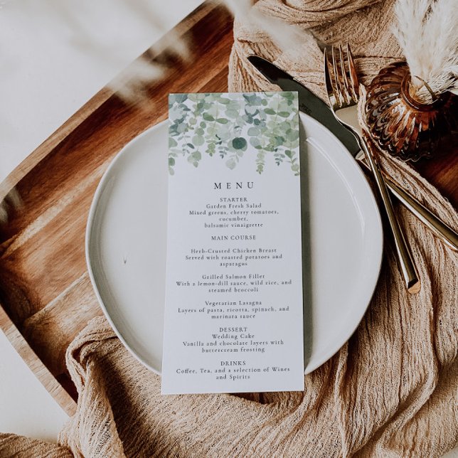 Menu Greenery Wedding (Criador carregado)