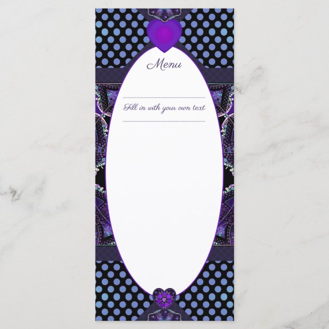 Menu Guarda-chuva e corações roxos .7 (Frente)