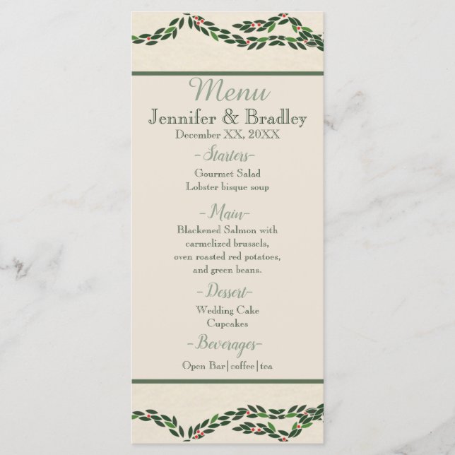 Menu Guirlanda de Natal (Frente)