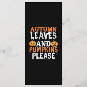 Menu Halloween Autumn Leaves E Pumpkins Aniversário