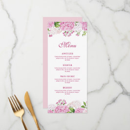 Menu Hortênsia Rosa Clássica