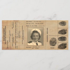 Menu Identificação do Passaporte de Réplica de 1940s