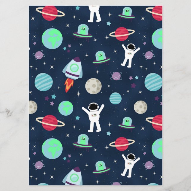 Menu Ilustração de padrão de espaço (Frente)