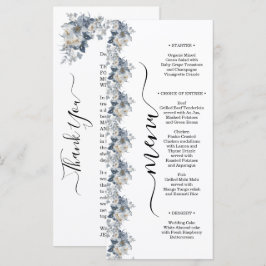 Menu ilustração em aquarela rústica de um floral 