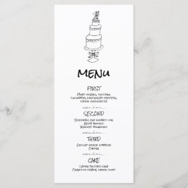 Menu Ilustrações de Dodle Casadas em Preto e Branco