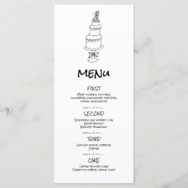 Menu Ilustrações de Dodle Casadas em Preto e Branco