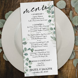 Menu Imagem Contemporânea Simples Elegante