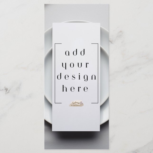 Menu Impressão personalizada de design 4x9" (Frente)