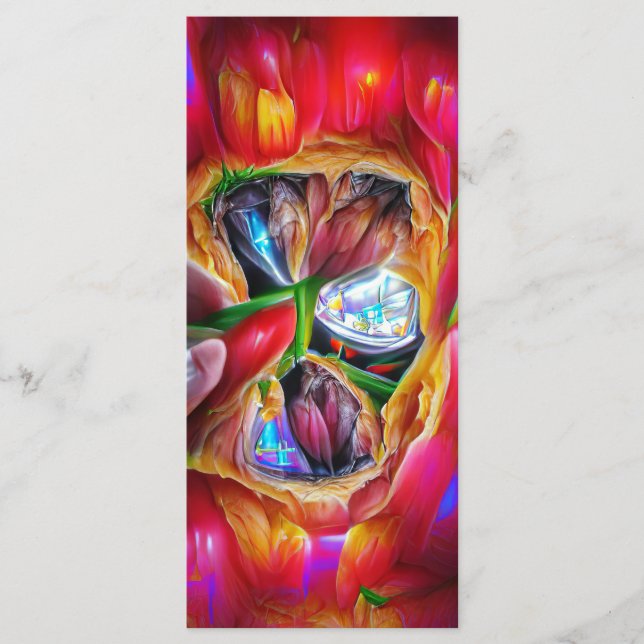 Menu Indicador de Reflexões de Tulipas de Abstrato vibr (Frente)