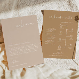 Menu INDIE Bohemian Beige - Letra de boas-vindas - Cart