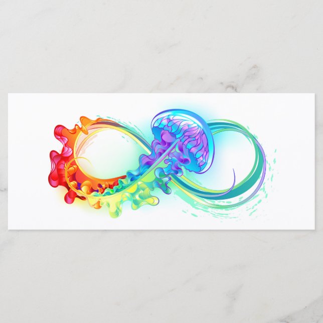 Menu Infinidade com água-vivas do Arco-Íris (Frente)