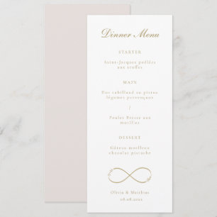 Menu Infinity Love Monograma Dourado Janto Casamento Br