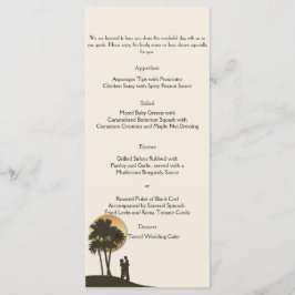 Menu Island Paradise Wedding