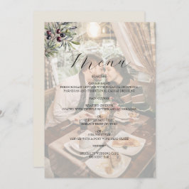 Menu Ivory Olive Photo Wedding