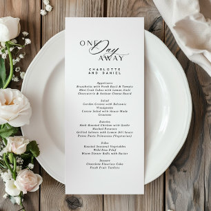 Menu Janta Elegante De Ensaio De Casamento Um Dia Longe