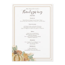 Jantar de Ação de Graças Elegante Abóbora de Outon