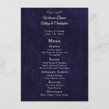 Jantar de Boas-Vindas Azul-Navy Elegante