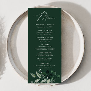Menu Jantar de Casamento com Abundante Verdejamento