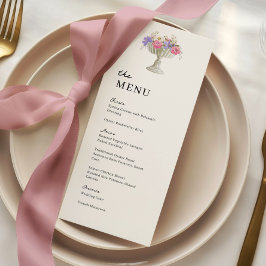 Menu Jantar de Casamento com Urna de Jardim Toscana