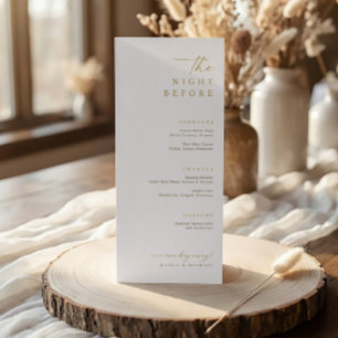 Menu Jantar de Ensaios da Véspera de Bodas de Ouro