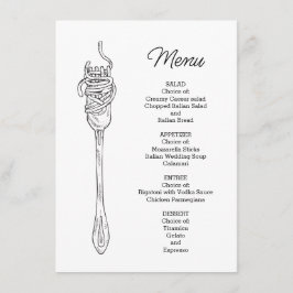 Menu Jantar de Espaguete 