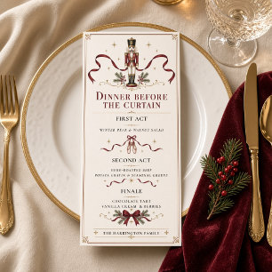 Menu Jantar de Natal do Quebra-Nozes Antes da Cortina