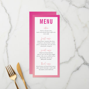Menu JANTAR gradiente verde-preto rosa bonito estrela m